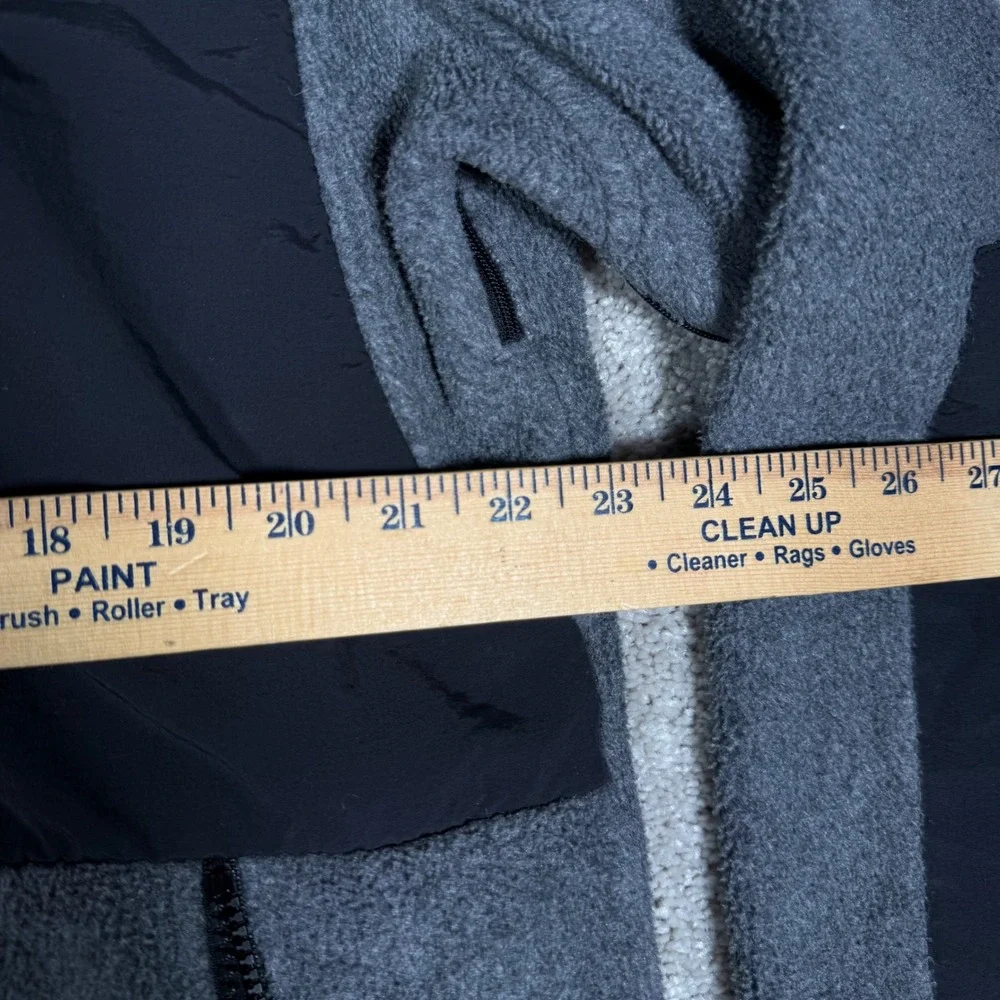 The North Face Denali Polartec Fleece Jacket Mens L Grey Black Full Zip NF0A3XAU